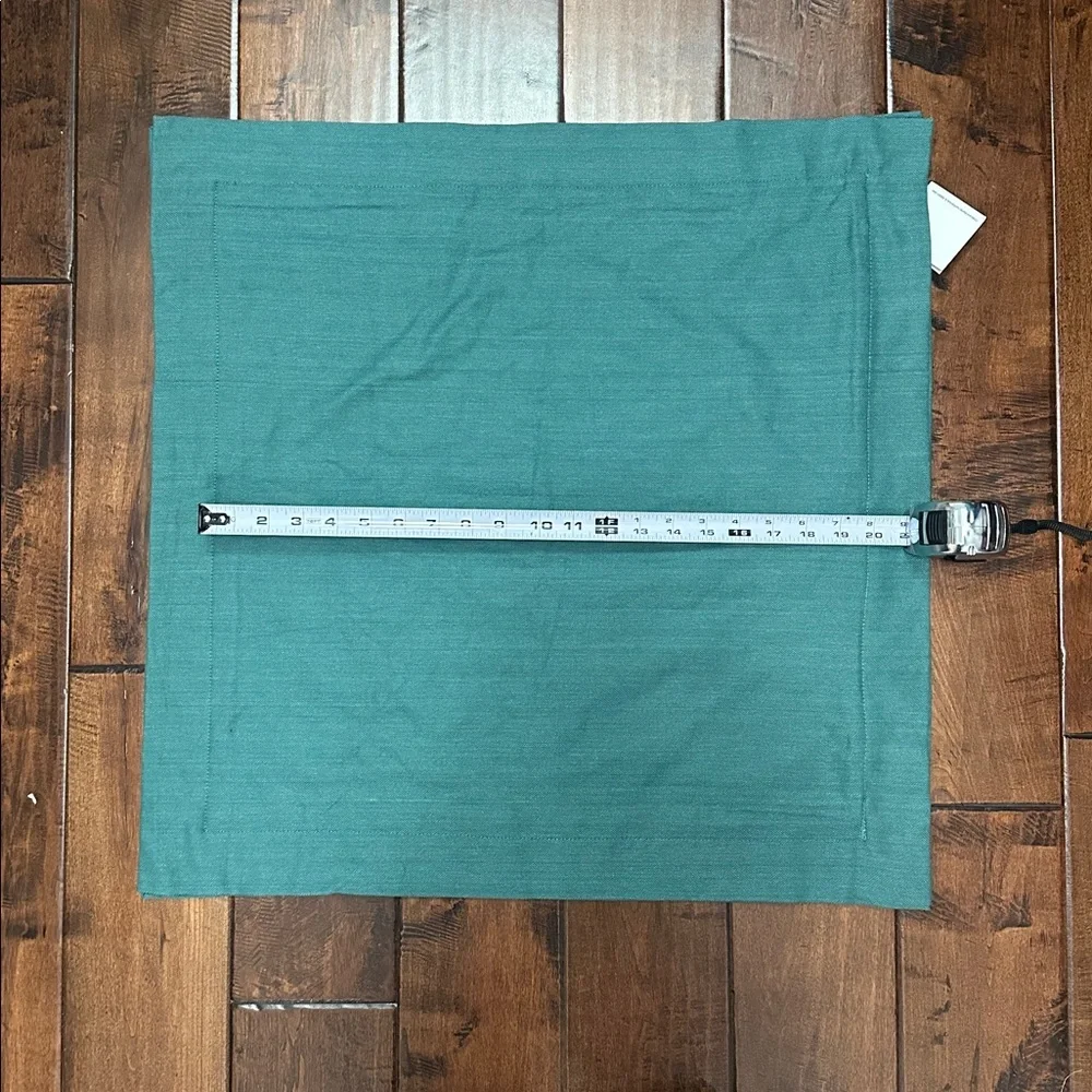 Crate & Barrel teal Wallace pillow cover